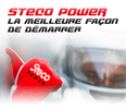 Steco Power : gamme Powersports, batterie Lithium Ion Performance, un booster au lithium et deux chargeurs intelligents