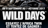 Honda Wild Days : essayer et gagner une Africa Twin du 09 septembre au 07 octobre 2017