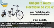 Scooter électrique : prime de 250€ à Chambéry