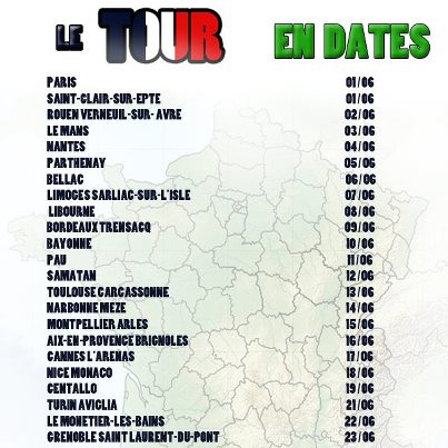 Zero Emission tour : dates